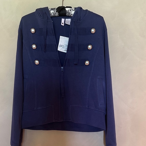 stella starr Jackets & Blazers - Nordstrom Stella Starr Women's Navy Blue Button-Accent Jacket NWT